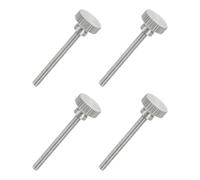 QUARKZMAN 4 PCS Tornillos De Mano Con Cabeza Estriada Plana M3 X 30mm, 304 Acero Inoxidable Tornillos De Mano Roscados Completamente Para Iluminación Electrodomésticos Equipos Electrónicos