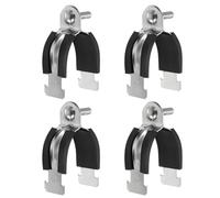 QUARKZMAN 4 Piezas Abrazadera De Soporte Con Almohadilla De Goma 1-6/7" Universal Abrazaderas De Soporte De Acero Inoxidable 304 Con Tornillo Y Tuerca Para Tuberías De Cobre PEX Tubos CVPC