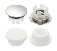 QUARKZMAN 4 Piezas Anillo De Rebosadero para Lavabo, Cubierta Universal De Desagüe para Rebosadero De Lavabo, Inserto En Agujero Tapa De Doble Capa Tapas Redondas para De Baño Cocina
