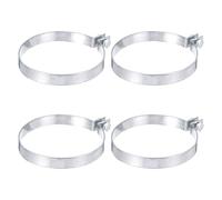 QUARKZMAN 4 Piezas Bandas De Refuerzo Para Cerca De Eslabones De Cadena, Bandas De Tensión De Acero Galvanizado Con Tornillos Y Tuercas Para Poste De Cadena De 4-5/16", Tubo, Puerta,