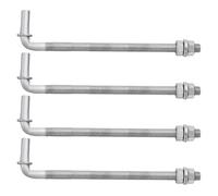 QUARKZMAN 4 Piezas Bisagra Puerta Tipo J Acero Galvanizado 12" Para Cercas Cadena Con Pasador Macho De 5/8" Para Patio Trasero Puerta De Granja O Jardín