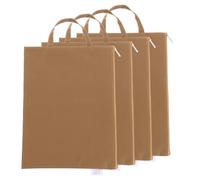 QUARKZMAN 4 Piezas Bolsas Con Cremallera, 24.5 X 34cm Tela Oxford Impermeable A4 Bolsa De Documentos Organizadora Con Asa Para Organizar, Marrón