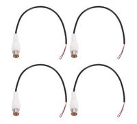 QUARKZMAN 4 Piezas Cable De Audio RCA Para Subwoofer De 7 Pulgadas 1 Adaptador RCA Hembra A Cable Pelado Para Amplificador Home Theater Blanco