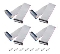 QUARKZMAN 4 Piezas Cable De Cinta Plana IDC Paso 2.54mm Ancho 32mm Longitud 20cm 26 Pines DB25 Macho A FC-26P Conector Plano Con Tornillos Fijos Cable Puente Para PC Pantallas LED