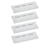 QUARKZMAN 4 Piezas Cubierta de Rejillas de Ventilación 150 x 50mm (Plata)