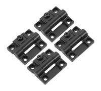 QUARKZMAN 4 Piezas de Bisagras de Control de Posición Ajustable con Orificios Avellanados de Plástico, 43x36mm, para Muebles de Gabinete, Color Negro