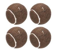 QUARKZMAN 4 Piezas de Bolas de Tenis Precortadas, Accesorios Universales de Deslizamiento para Andadores para Protección de Muebles y Suelos, Marrón