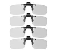 QUARKZMAN 4 Piezas De Gafas 3D Clip-On Polarizadas Gafas 3D Pasivas para RealD/Image Maximum Cine Juegos TV Proyector De Fotos