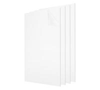 QUARKZMAN 4 Piezas De Láminas De Acrílico 12x6 Pulgadas Panel De Acrílico 1/8 Pulgada-3mm Placa De Plástico Para marco De Fotos Porta Señales Proyectos De Exhibición DIY Manualidades Blanco