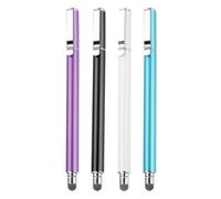 QUARKZMAN 4 Piezas De Lápices Estilográficos para Pantallas Táctiles Lápiz Capacitivo Universal Sensibilidad para Teléfono Tableta Dispositivo De Pantalla Táctil Negro Azul Morado Blanco