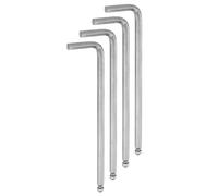 QUARKZMAN 4 Piezas de Llave Hexagonal de Bola de 5 mm, Llave Hexagonal en Forma de L de Brazo Largo Métrica de Acero Cromado Vanadio para Herramientas de Reparación en el Hogar