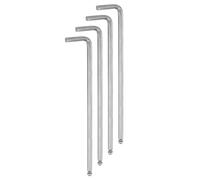 QUARKZMAN 4 Piezas de Llave Hexagonal de Bola de 5 mm, Llave Métrica en Forma de L con Brazo Extra Largo, Herramienta de Reparación de Acero Cromado Vanadio