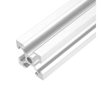 QUARKZMAN 4 Piezas De Perfil Lineal De Aluminio Anodizado V Slot 2020 Estándar Europeo 500mm Para Piezas De Impresora 3D Proyectos CNC Y DIY Color Plata-Blanco