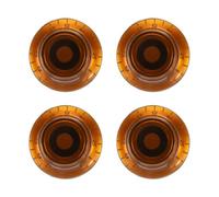 QUARKZMAN 4 Piezas De Perillas De Control Para Guitarra Estilo Top Hat De Campana De Plástico Para Volumen Y Tono Piezas De Repuesto Para LP Color Marrón Rojizo