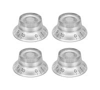 QUARKZMAN 4 Piezas De Perillas De Sombrero De Copa Para Guitarra, Perillas De Control De Volumen Y Tono Para Guitarra Eléctrica Y Bajo, Plata