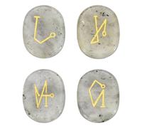 QUARKZMAN 4 Piezas De Piedras De Chakra Grabadas Con Símbolos De Reiki