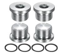 QUARKZMAN 4 Piezas De Tapón De Tubería Con Cabeza Hexagonal Interna M26x1, Tapón De Enchufe Roscado De Acero Al Carbón Universal Para Terminar Extremos De Tubería O Reemplazar Drenajes