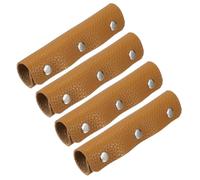 QUARKZMAN 4 Piezas Funda Asas, Cubiertas Asas Equipaje Cuero, Protector Para Correa Bolso Protector De Asa Con Textura Granulada Y Hebilla Plateada Para Bolso De Mano Maletín.