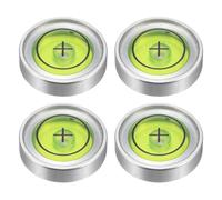 QUARKZMAN 4 piezas Nivel de Burbuja Redondo 14.5x3.8mm Mini Niveles de Burbuja Circular para Nivelar Trípode de Cámara Telescopio Taller Plato Giratorio Marco de Fotos, Plata Verde