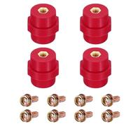 QUARKZMAN 4 Piezas SM-35 Aislador De Barras Colectoras, Aisladores De Soporte De Poliéster, Alta Resistencia Con Tornillos M8, Pernos, Arandelas Para Gabinete De Distribución De Energía