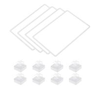 QUARKZMAN 4 Piezas Soporte de Etiqueta Magnética Marco de Cartel de Etiqueta de Estante A3 de 17 x 12" con Base de Imanes para Estante de Almacén Protectores de Plástico Blanco