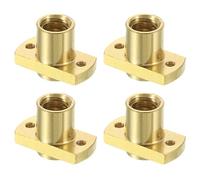 QUARKZMAN 4 Piezas Tuerca de Latón para Tornillo de Avance Tr8x2, Tornillo Trapezoidal Diámetro 10mm Paso 2mm Avance 2mm (1 Comienzo) para Eje Z de Impresoras 3D CNC CR-10 CR-10s A 3