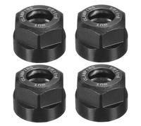 QUARKZMAN 4 Piezas Tuerca De Sujeción ER11-A(M14) Tipo Pinza Con Agujeros De Equilibrio Dinámico Acero Aleado 40Cr Para PortaDe CNC Torno Fresadora De Sujeción Negro