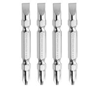 QUARKZMAN 4 Puntas Magnéticas de Doble Punta, 6 mm PH2/SL6, 2,56"/65 mm, Vástago Hexagonal de 1/4", Punta Plana de Ranura en Cruz Cr-V para Destornillador Eléctrico, Taladro de Impacto
