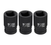 QUARKZMAN 4 Punti Attacco 1/2" 15mm Metrica Ad Impatto Quadrata Lunghezza 1.7" (43mm) Acciaio 40CR Fosfatazione Standard Attrezzo Per Ruota Per Riparazioni Auto Uso Meccanico Domestico