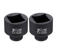 QUARKZMAN 4 Punti Attacco 1/2" 30mm Metrica Da Impatto Quadrata Lunghezza 50mm Acciaio 40CR Fosfatato Standard Attrezzo Per Manicotto Ruota Per Riparazioni Auto Meccanica Uso Domestico