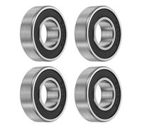 QUARKZMAN 4 Rodamientos de Bolas 6203-3/4-2RS 19,05x40x12mm ABEC3 | Doble Sello de Goma, Acero Cromado, No Estándar, para Maquinaria Industrial