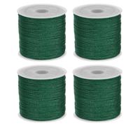 QUARKZMAN 4 Rollos de Cordón de Nylon 45 Yardas 0.8mm Cordón de Nylon para Hacer Pulseras Joyería Cordón Satinado para Hacer Nudos Chinos Collares Pulseras Kumihimo Artesanía, Verde Oscuro