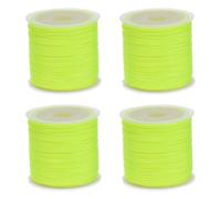 QUARKZMAN 4 Rollos de Cordón de Nylon 45 Yardas 0.8mm Cordón de Nylon para Hacer Pulseras Joyería Haciendo Cordón de Satén para Collares Kumihimo Pulseras Artesanales, Amarillo Fluorescente