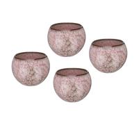 QUARKZMAN 4 Tazones de Té Hechos a Mano de 150 ml / 5 Oz Cambio de Horno Taza de Té China Japonesa de Cerámica Gong Fu para Regalos de Oficina en Casa, Cerezos en Flor