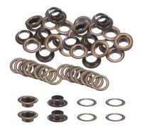 QUARKZMAN 40 Juegos de Ojales con Arandelas de 12mm Kit de Ojales de Metal de Cobre para Telas Cortinas Cinturones de Cuero Zapatos Bolsas Hazlo Tú Mismo Color Bronce