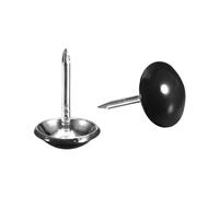 QUARKZMAN 40 Piezas de Clavos de Tapicería, Cabeza Redonda de 11mmx17mm, Clavos Decorativos para Muebles, Tachuelas de Tapicería para Sofás y Cabeceros, Negro Brillante