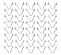 QUARKZMAN 40 Piezas De Clip De Resorte De Doble Botón para Remo De Kayak 6x9x48mm Acero Al 65Mn Resorte En Forma De V Hueco para Bloqueo De Tubo Telescópico para Tienda De Campaña Sombrilla