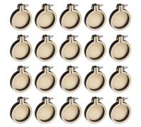 QUARKZMAN 40 Piezas Mini Bastidor de Bordado 1.2" x 1" Pequeños Aros Redondos de Punto de Cruz de Madera para Colgante DIY Llavero Marco de Exhibición