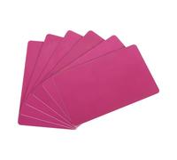 QUARKZMAN 40 Tarjetas de PVC en Blanco, de Calidad Gráfica, de Plástico Brillante Impermeables para Impresora de Tarjetas de Identificación con Foto, Color Rosa