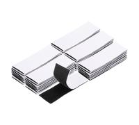 QUARKZMAN 40 Tiras De Gancho Y Bucle Con Adhesivo 1.2"x4" Cinta De Gancho Y Bucle De Doble Cara Nylon Autoadhesivo Para Hogar Oficina Coche Negro