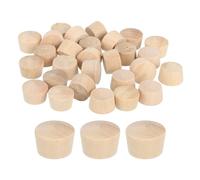 QUARKZMAN 40pcs Tapón de Madera, 13mm Tapones de Madera para Sellar Nudos Tapones de Agujero de Madera en Forma de Seta para Cocina Gabinete Muebles Estantería Estantes, 11.5x9mm(ID *Al.)