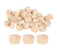 QUARKZMAN 40pcs Tapón de Madera, 15.5mm Tapones de Madera para Sellar Nudos Tapones de Agujero de Madera en Forma de Seta para Cocina Gabinete Muebles Estantería Estantes, 14x9mm(ID *Al.)