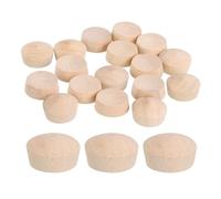 QUARKZMAN 40pcs Tapón de Madera, 20mm Tapones de Madera para Sellar Nudos Tapones de Agujero de Madera en Forma de Seta para Cocina Gabinete Muebles Estantería Estantes, 18.5x10mm(ID *Al.)