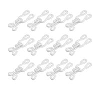 QUARKZMAN 40uds Hierro Costura Ganchos y Ojo Cierres, 28mm Cubierto Invisible Costura Accesorios para Sujetador Ropa Pantalones Chaqueta Falda Bricolaje Artesanía, Blanco