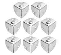 QUARKZMAN 40x40x40mm Metal Caja Esquina Protectores Caja Borde Protector Cromado Chapado Plateado Tono 16uds