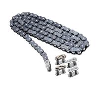 QUARKZMAN #41/ DIN/ISO 085 Cadena De Rodillos 4 Pies Paso 1/2" Cadenas De Rodillos De Acero Al Carbono Con 4 Conectores Maestros Gratis Para Go-karts, Bicicletas, 96 Eslabones