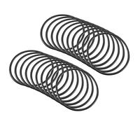 QUARKZMAN 42mm x 38mm x 2mm Nitrilo Goma Juntas Tóricas x 20uds Redondo Junta Arandela para Grifo Plomería Reparación Sellado Conexión [Negro]