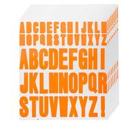 QUARKZMAN 440pcs 8 Hojas Pegatinas de Letras de Vinilo Impermeables Adhesivas para Interiores/Exteriores Calcomanía de Pegatina para Buzón Artesanía Puerta Coche Naranja