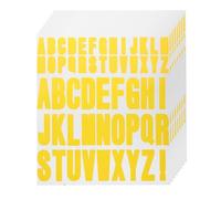 QUARKZMAN 440pcs 8 Hojas Pegatinas de Letras de Vinilo Impermeables Adhesivas para Interiores/Exteriores Calcomanía de Letras para Buzón Manualidades Puerta Coche Amarillo