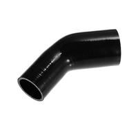 QUARKZMAN 45 Grados 2.0" a 2.5" ID 4Ply Coche Codo Rojouctor Manguera de Silicona Negro